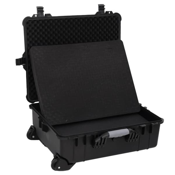 vidaXL flightcase, sort, 63x50x23 cm, PP