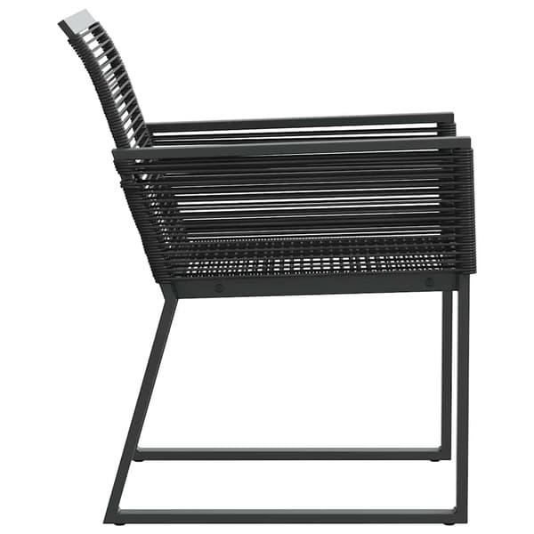 vidaXL havestole, sæt med 2, sort, polyrattan