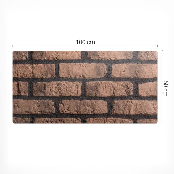 Antislip skrivebordsmatte med teglvægs mønster 100x50 cm