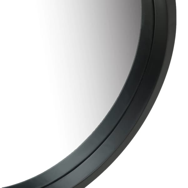 vidaXL vægspejl med strop, 50 cm, sort