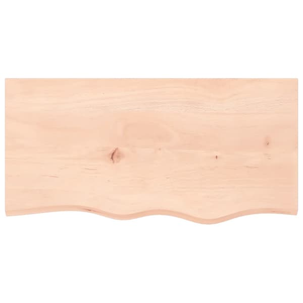 vidaXL bordplade 80x40x2 cm ubehandlet egetræ