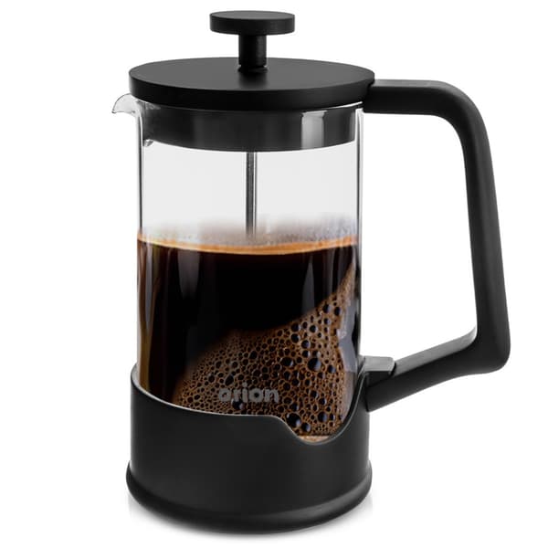 Stempelkande til kaffe og te i glas sort 650 ml