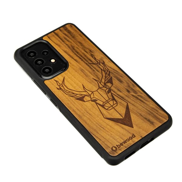 Træcover til Samsung Galaxy A73 5G IMBUIA DEER