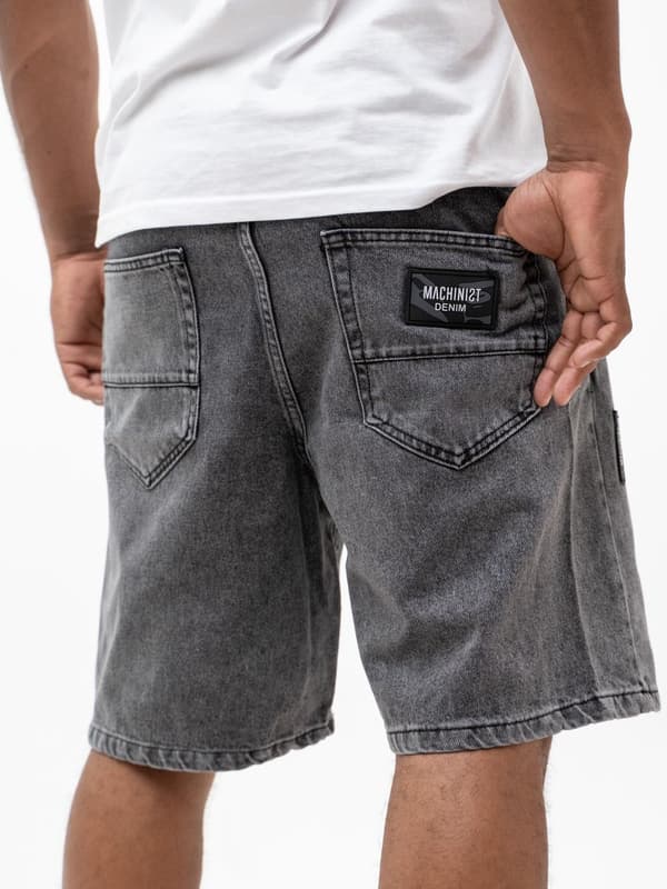 Herr Mörkgrå MyStars Svarta Basic Jeansshorts 30