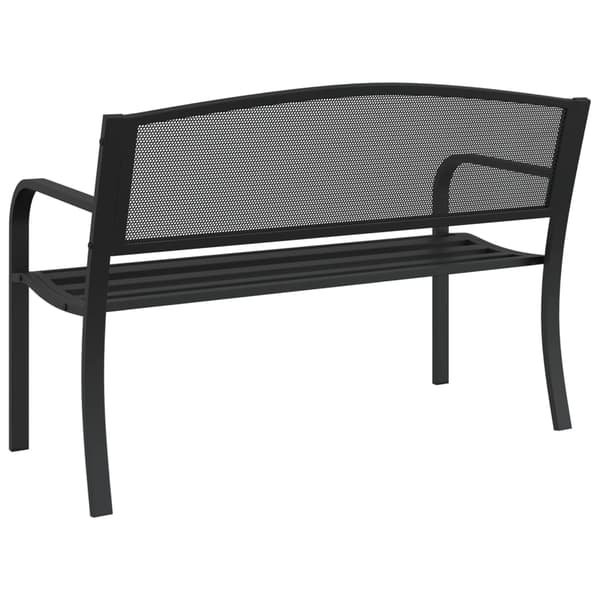 vidaXL havebænk 119 cm sort stål
