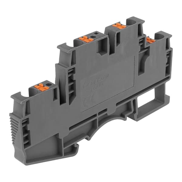 Grått kopplingsplint 4mm2 2-nivå 4-trådig 5798