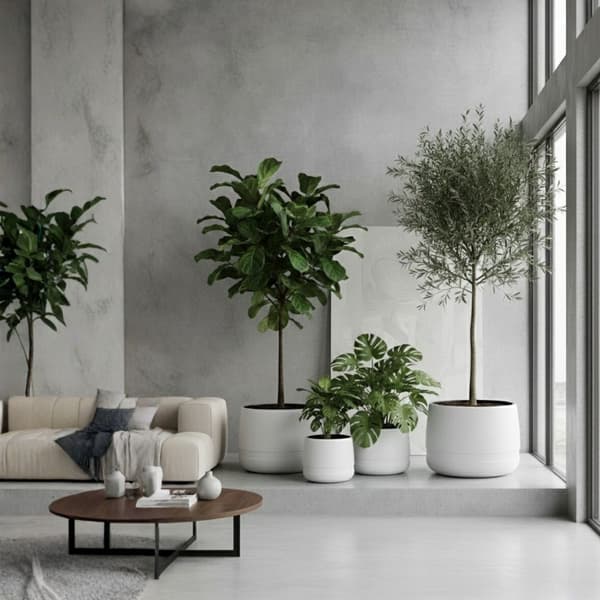 LUNA VASE urtepotte hvid 48 cm