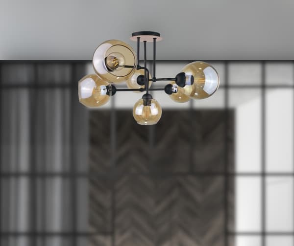 Loftlampe 6xE27 MONDE WOOD