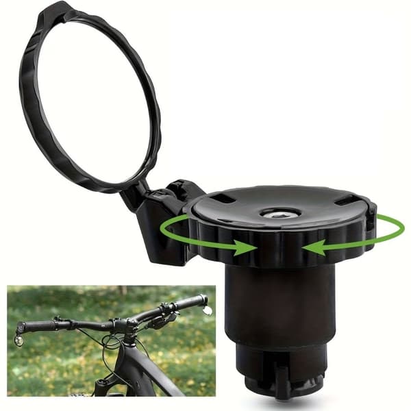 Mini backspegel för cykel, 360° vridbar, fällbart styre