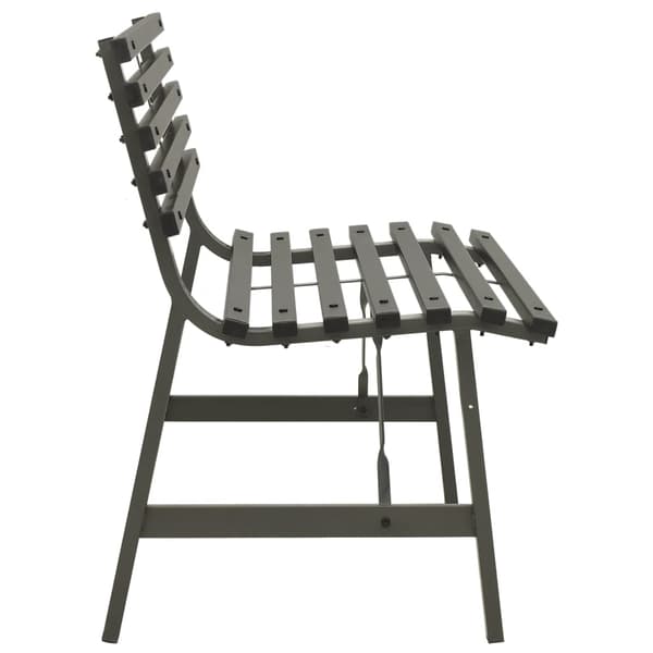 vidaXL Puutarhapenkki 110 cm teräs musta