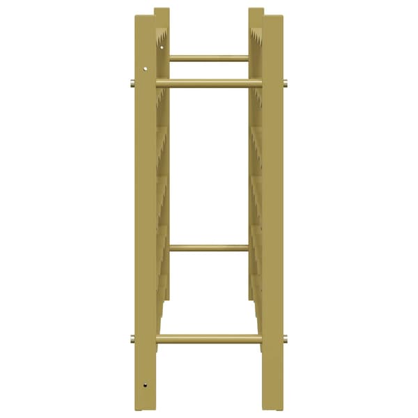 vidaXL 36 pullon viinipulloteline kultainen metalli