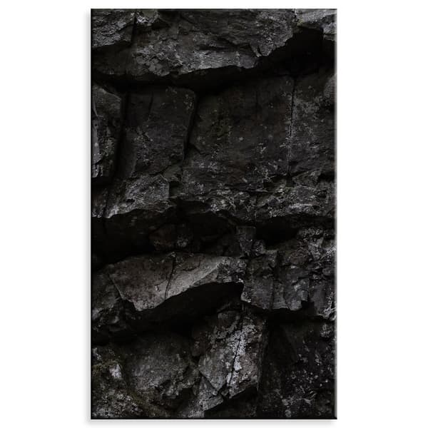 Lærredstryk Natur Sorte sten 60x100 cm