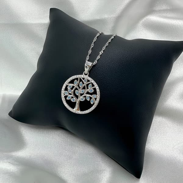Silverhalsband Livets träd Lycka Jubileumspresent Silver 925