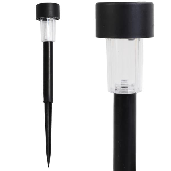 Solcellslampa med skymningssensor - Vit LED, 31 cm