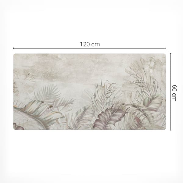 Pastel Leaves -luistonestoestepöytäalusta 120x60 cm
