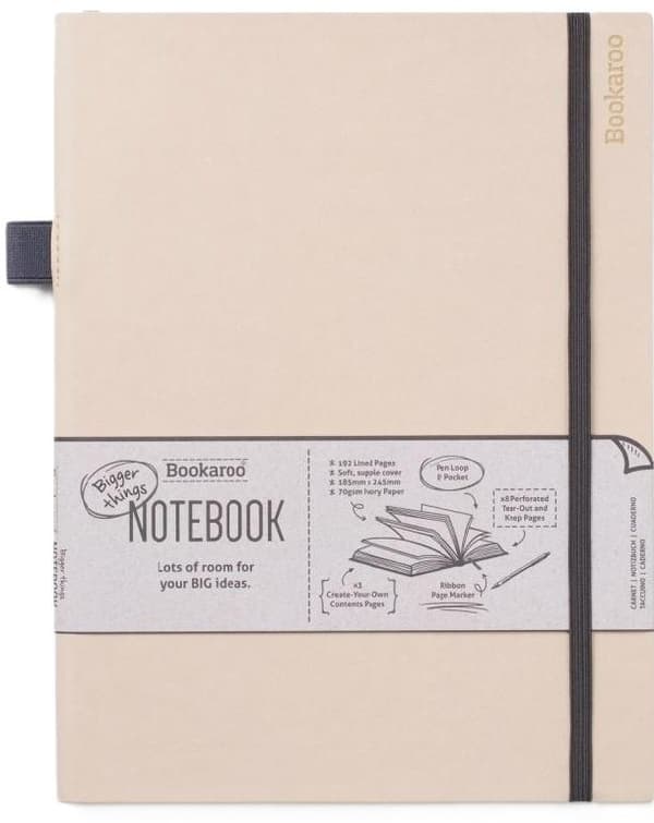Bookaroo Notebook Journal Large - Kermanvärinen