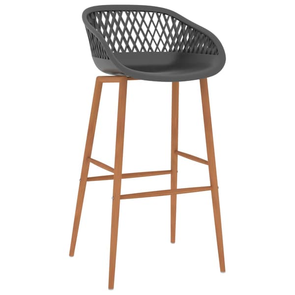 vidaXL Barstole, sæt med 2, grå