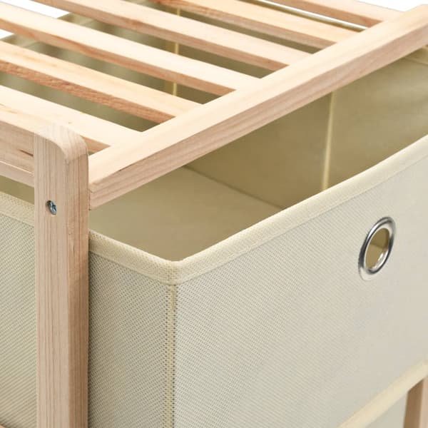 vidaXL Hylly 5 kangaskorilla setripuu beige