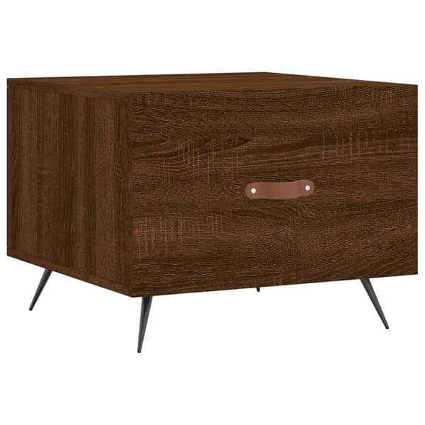vidaXL sofabord brunt egetræ 50x50x40 cm