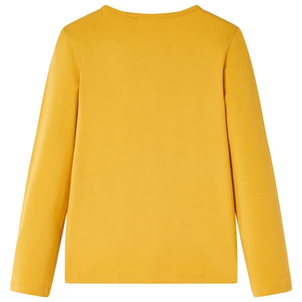 Barn långärmad T-shirt, mörk ockra, 104