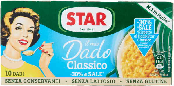Star klassisk buljongtärning reducerad salt 10 st 100g