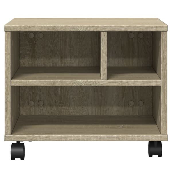 vidaXL printerstativ med hjul Sonoma eg 41x32x34,5 cm
