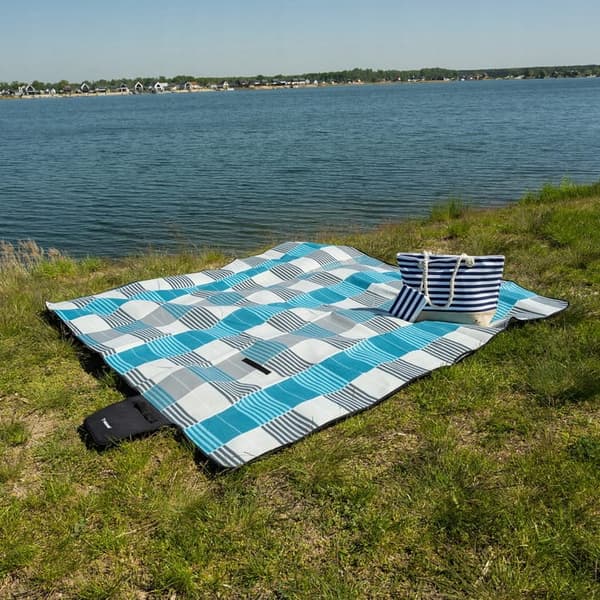 Stor picknickmatta med vattentät isolering Trizand 2x2m