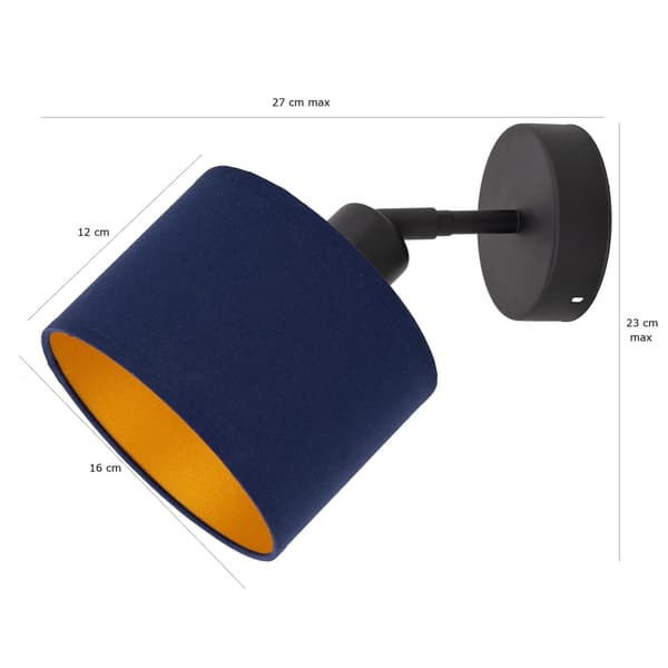 Tornado AMP1 lampe, marineblå og guld
