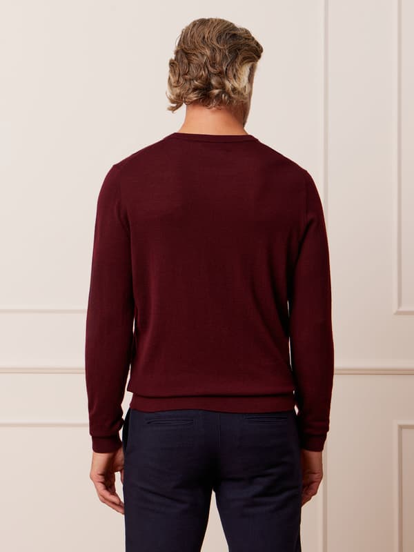 BURGUNDY LAUREL SWEATER L