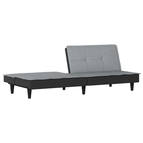 vidaXL Bäddsoffa, ljusgrå, klädd i tyg