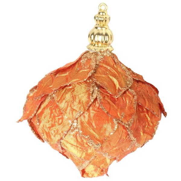 Orange spindelhänge med glitter 10 cm