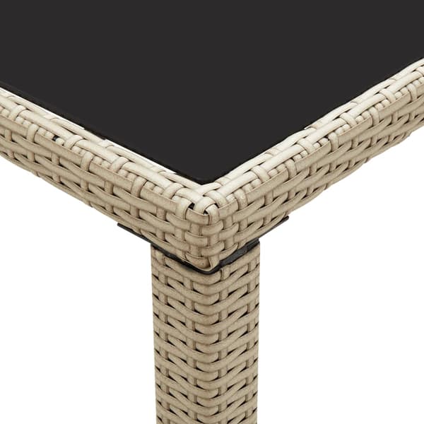 vidaXL Puutarhapöytä, beige, 123x60x74 cm, polyrottinki