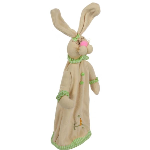 Pehmoinen pupu seisoo teleskoopeilla 45cm vihreä