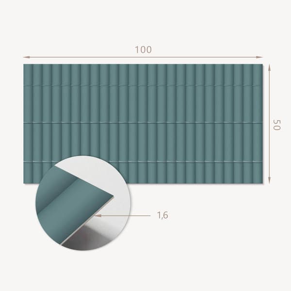 Selvklæbende vinylpanel - Trykt dekoration 100x50 cm parallelle lodrette striber