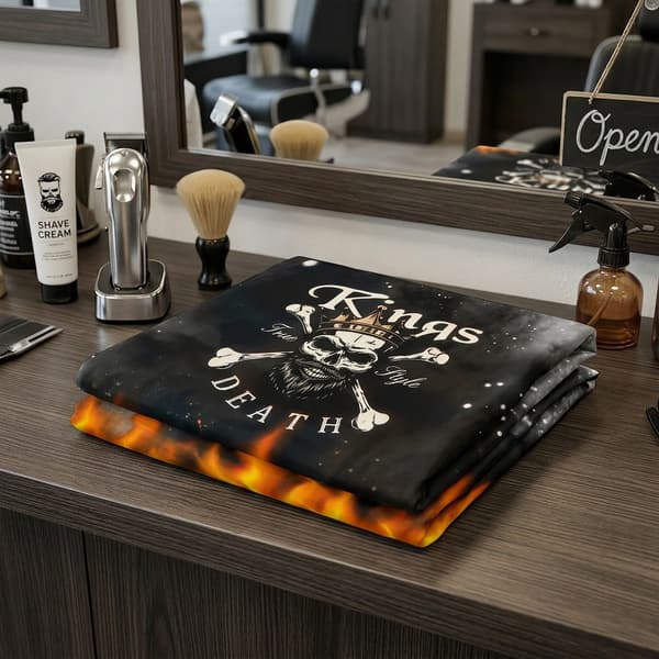 Barbermantel för en stor hårsalong