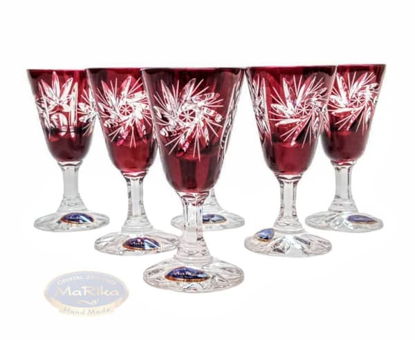 Rubin krystal vodkaglas 40 ml Olive Grinder