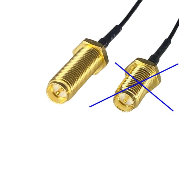 Pigtail uFL / SMA-RP-fatning RF1.13 25 cm lang