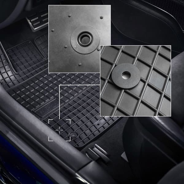 Gummimåtter til: Ford Transit Connect varevogn (2013-2017) - grå matchende