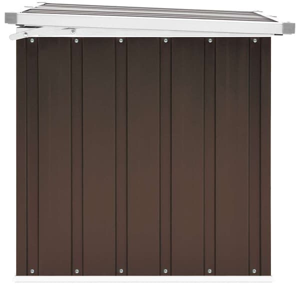 vidaXL opbevaringskasse til haven brun 109x67x65 cm