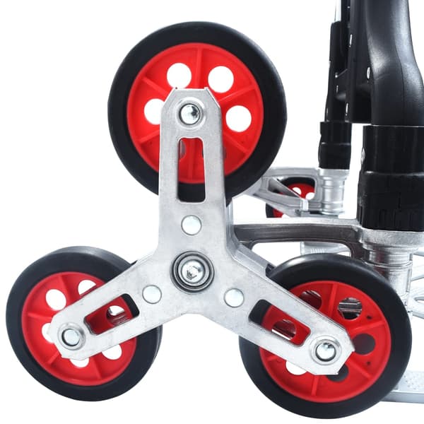 vidaXL foldbar trappevogn, 70 kg, aluminium, sølv