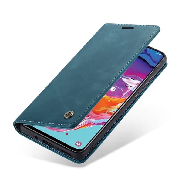 CASEME Etui til Samsung Galaxy A70, Læderpung, Blå