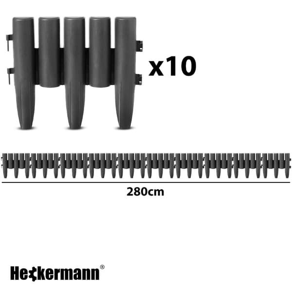 Heckermann H-280 Mørkegrå Havepalisade