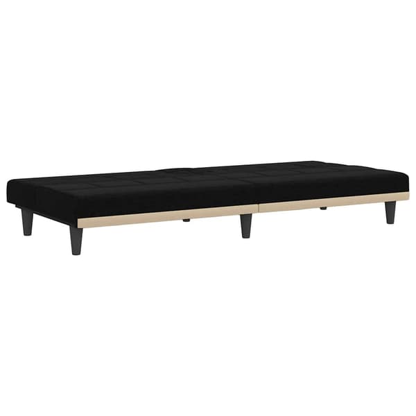 vidaXL sovesofa med kopholdere sort stof
