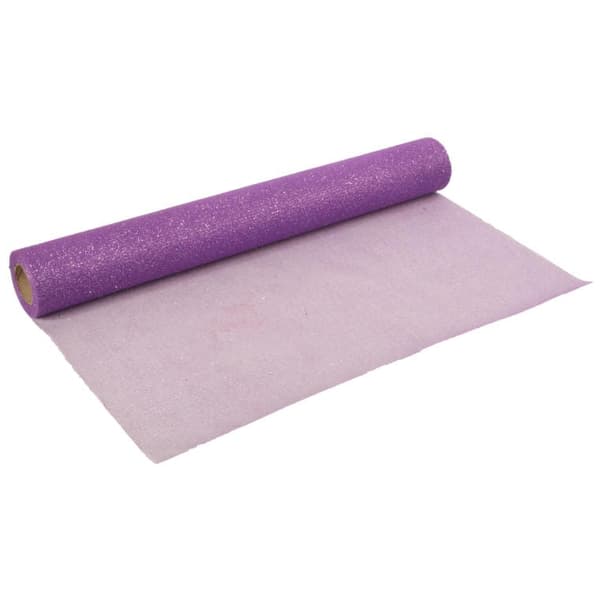Glittrig lila mesh tyll organza