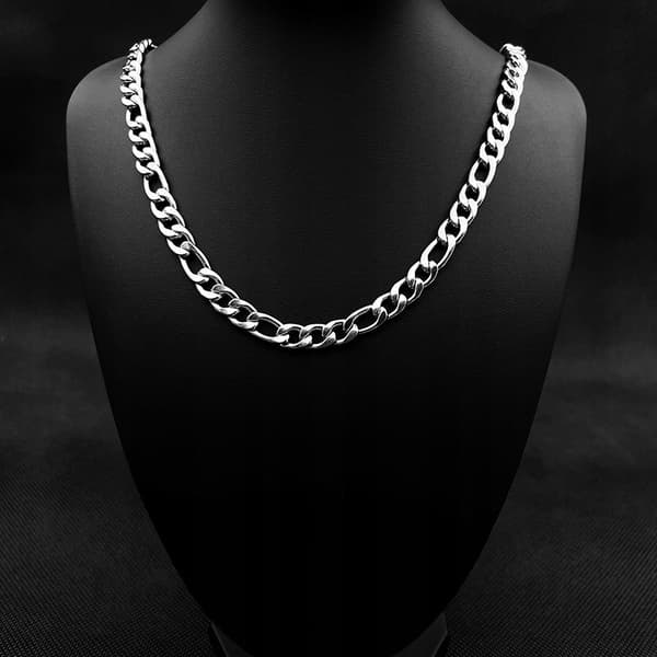 Herr Silver Figarokedja 60cm Diamant + GRATIS