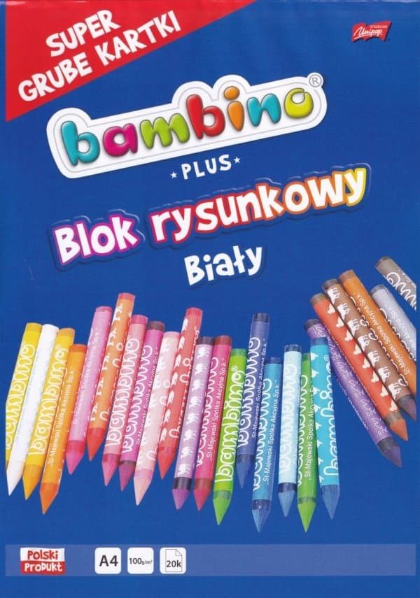 BAMBINO PLUS A4 tegneblok. 20 ark