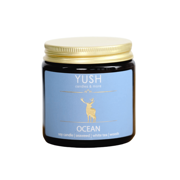 Ocean - Duftlys med soja med havnote - YUSH - 120 ml