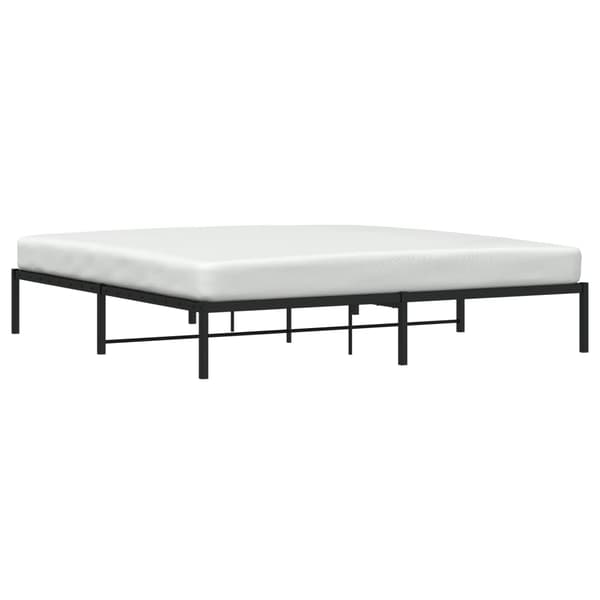 vidaXL metalsengestel sort 200x200 cm