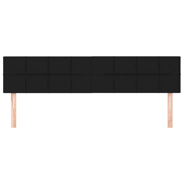 vidaXL sengegavle, 2 stk., sort, 80x5x78/88 cm, stof