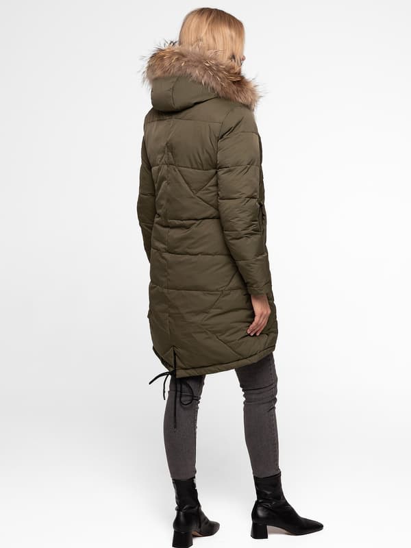 VENDBAR DAMEPARKA MED HÆTTE